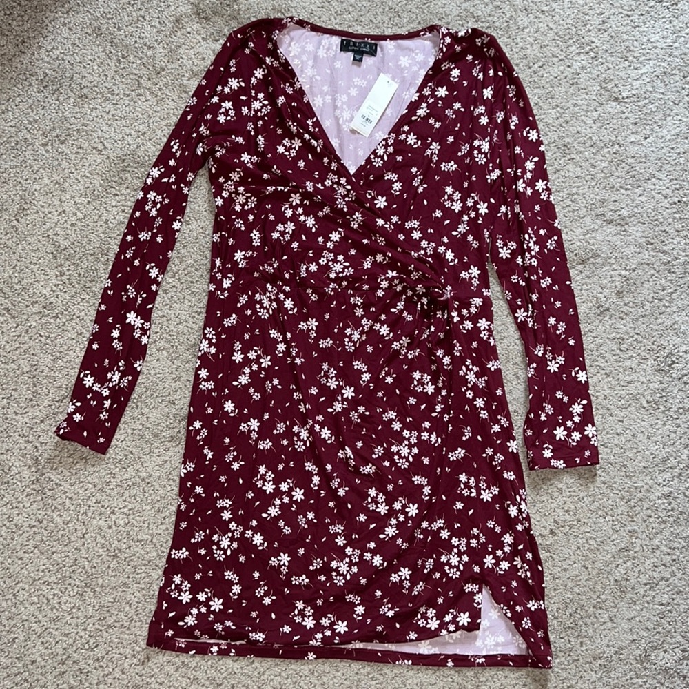 NWT Floral Wrap Mini Dress